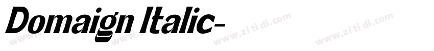 Domaign Italic字体转换